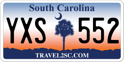 SC license plate YXS552