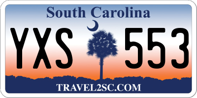 SC license plate YXS553