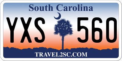 SC license plate YXS560