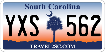 SC license plate YXS562