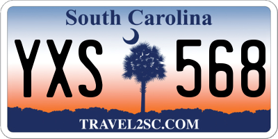 SC license plate YXS568