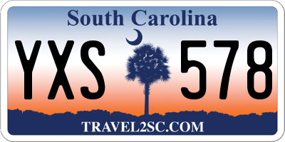 SC license plate YXS578