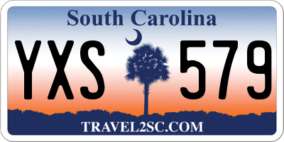 SC license plate YXS579
