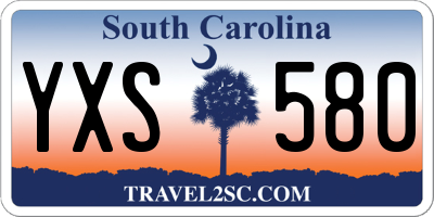 SC license plate YXS580