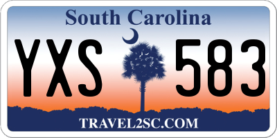 SC license plate YXS583