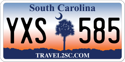 SC license plate YXS585