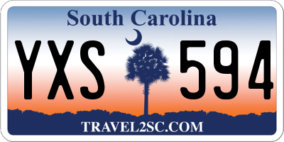 SC license plate YXS594