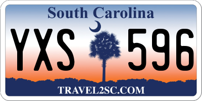 SC license plate YXS596