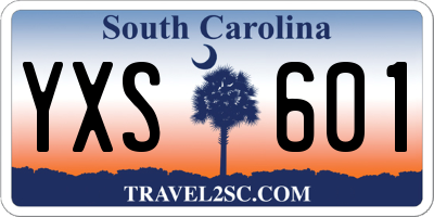 SC license plate YXS601