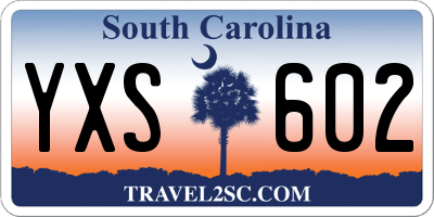 SC license plate YXS602