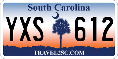 SC license plate YXS612