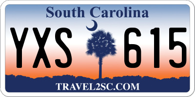 SC license plate YXS615