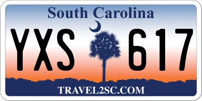 SC license plate YXS617