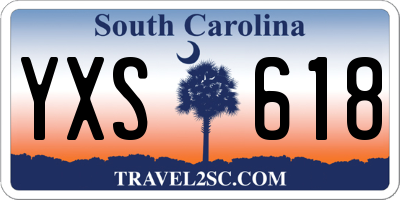 SC license plate YXS618