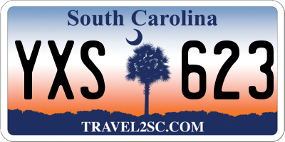 SC license plate YXS623