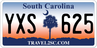 SC license plate YXS625