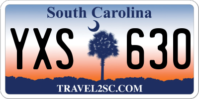SC license plate YXS630
