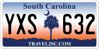 SC license plate YXS632