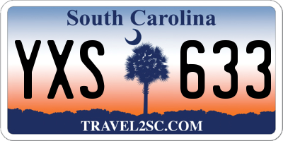 SC license plate YXS633