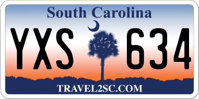 SC license plate YXS634