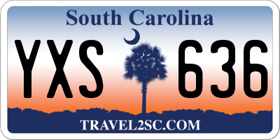 SC license plate YXS636
