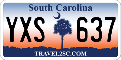 SC license plate YXS637