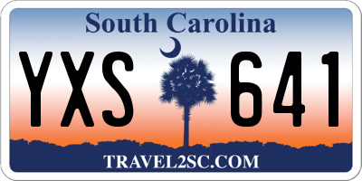 SC license plate YXS641