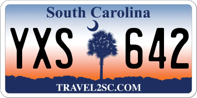 SC license plate YXS642