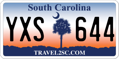 SC license plate YXS644