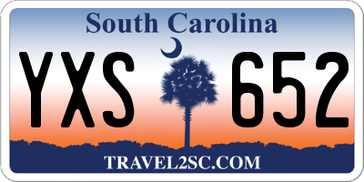 SC license plate YXS652