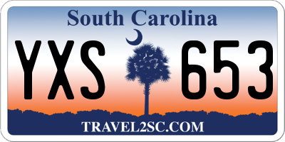 SC license plate YXS653