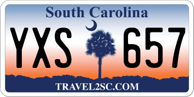 SC license plate YXS657