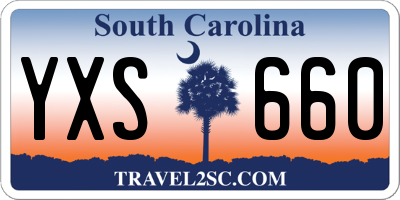 SC license plate YXS660