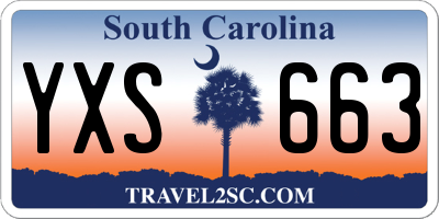 SC license plate YXS663