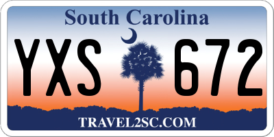 SC license plate YXS672