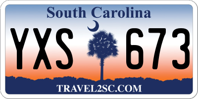 SC license plate YXS673
