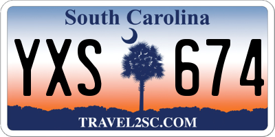 SC license plate YXS674