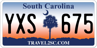 SC license plate YXS675