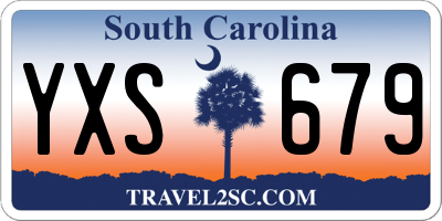 SC license plate YXS679