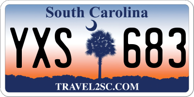 SC license plate YXS683