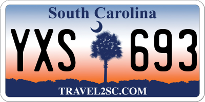 SC license plate YXS693