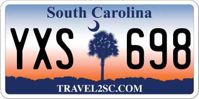 SC license plate YXS698