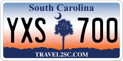 SC license plate YXS700