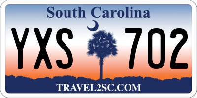SC license plate YXS702