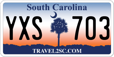 SC license plate YXS703