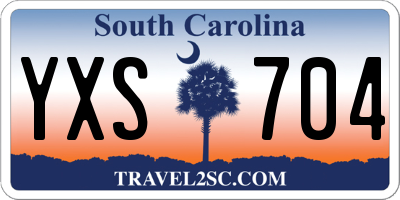 SC license plate YXS704