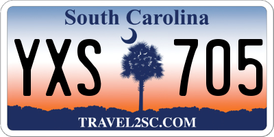 SC license plate YXS705