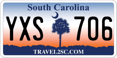 SC license plate YXS706