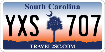 SC license plate YXS707