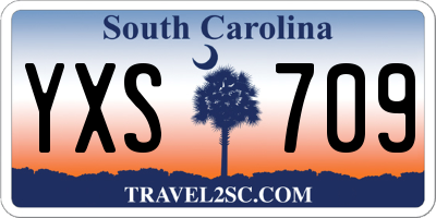 SC license plate YXS709
